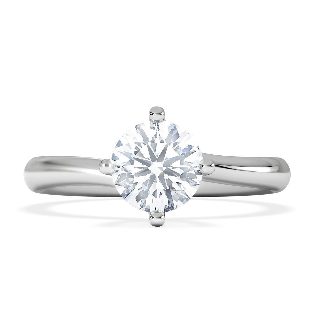 1 Carat Diamond Engagement Ring Lily Lab F/VS1 18K White Gold