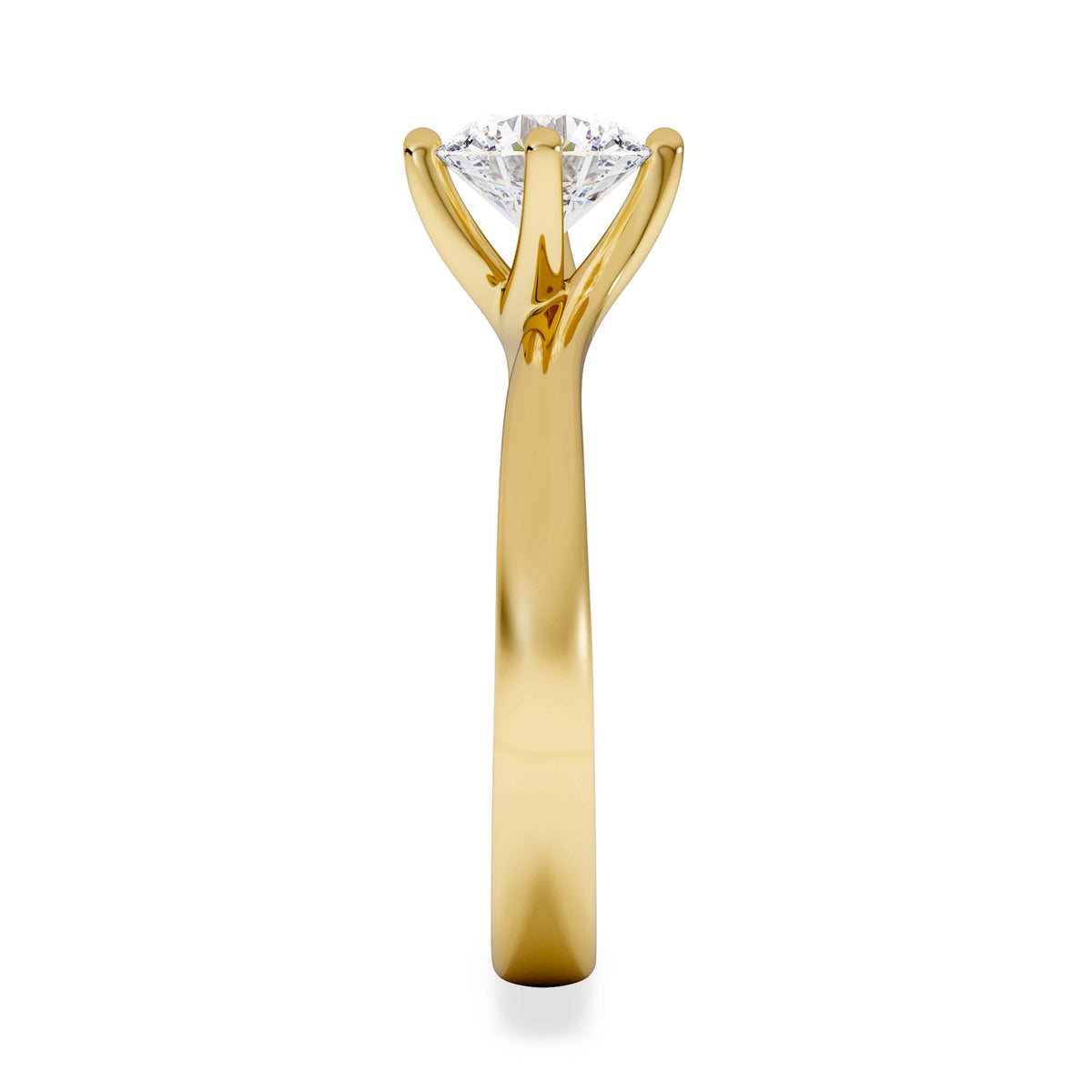 1 Carat Diamond Engagement Ring Lily Lab F/VS1 18K Gold IGI Certified
