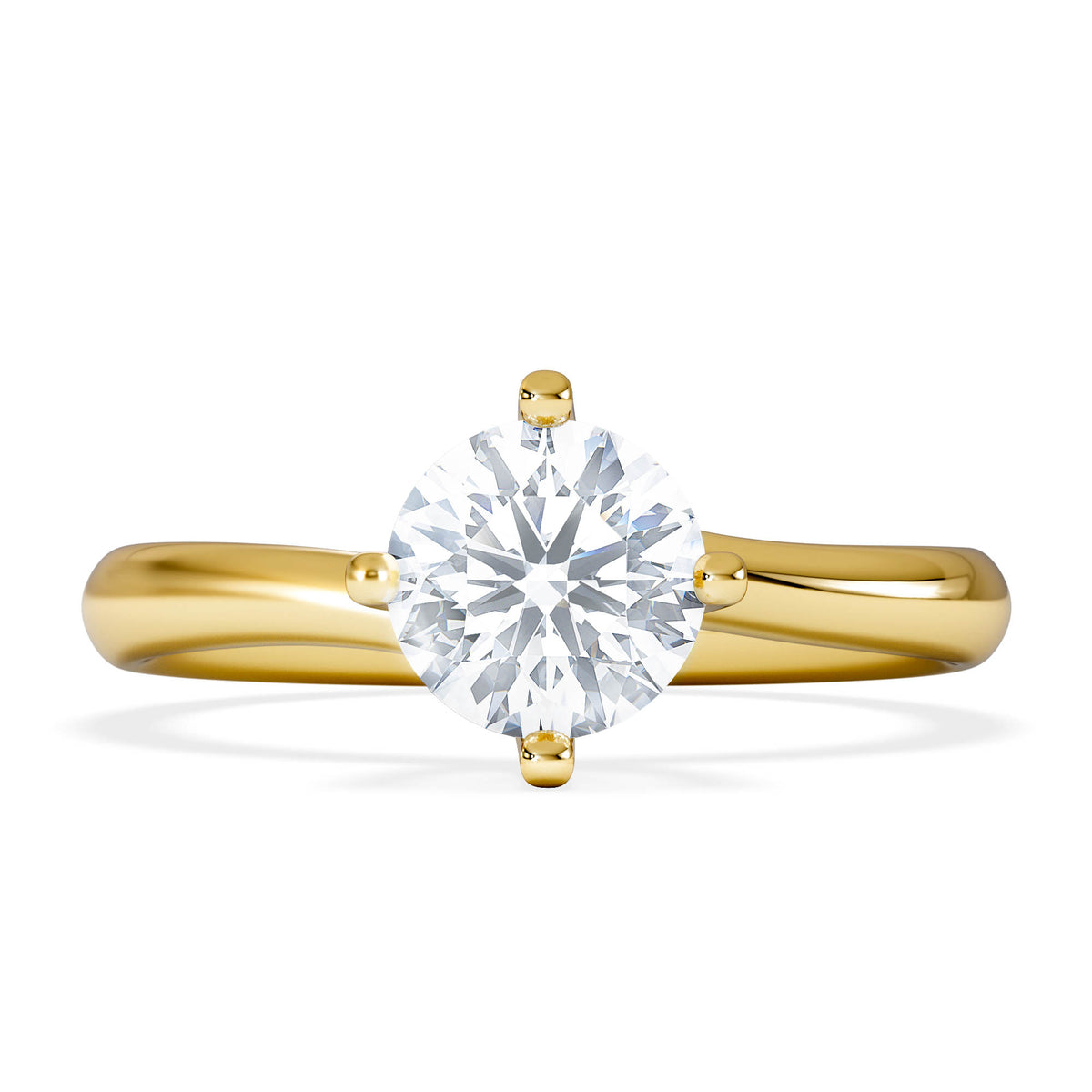 1 Carat Diamond Engagement Ring Lily Lab F/VS1 18K Gold IGI Certified