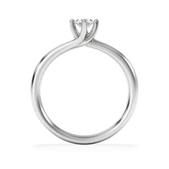 Certified Lily 18K White Gold Diamond Engagement Ring 0.25CT-G-H/SI