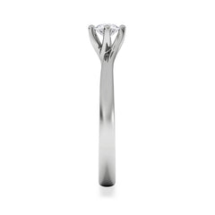 Certified Lily 18K White Gold Diamond Engagement Ring 0.25CT-G-H/SI