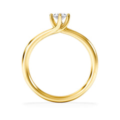 Certified Lily 18K Gold Diamond Engagement Ring 0.25CT