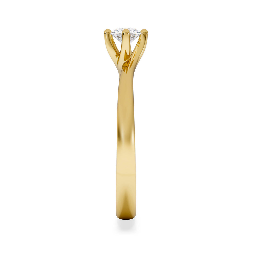 Lily Certified Lab Diamond Engagement Ring 0.25CT F/VS1 18K Gold