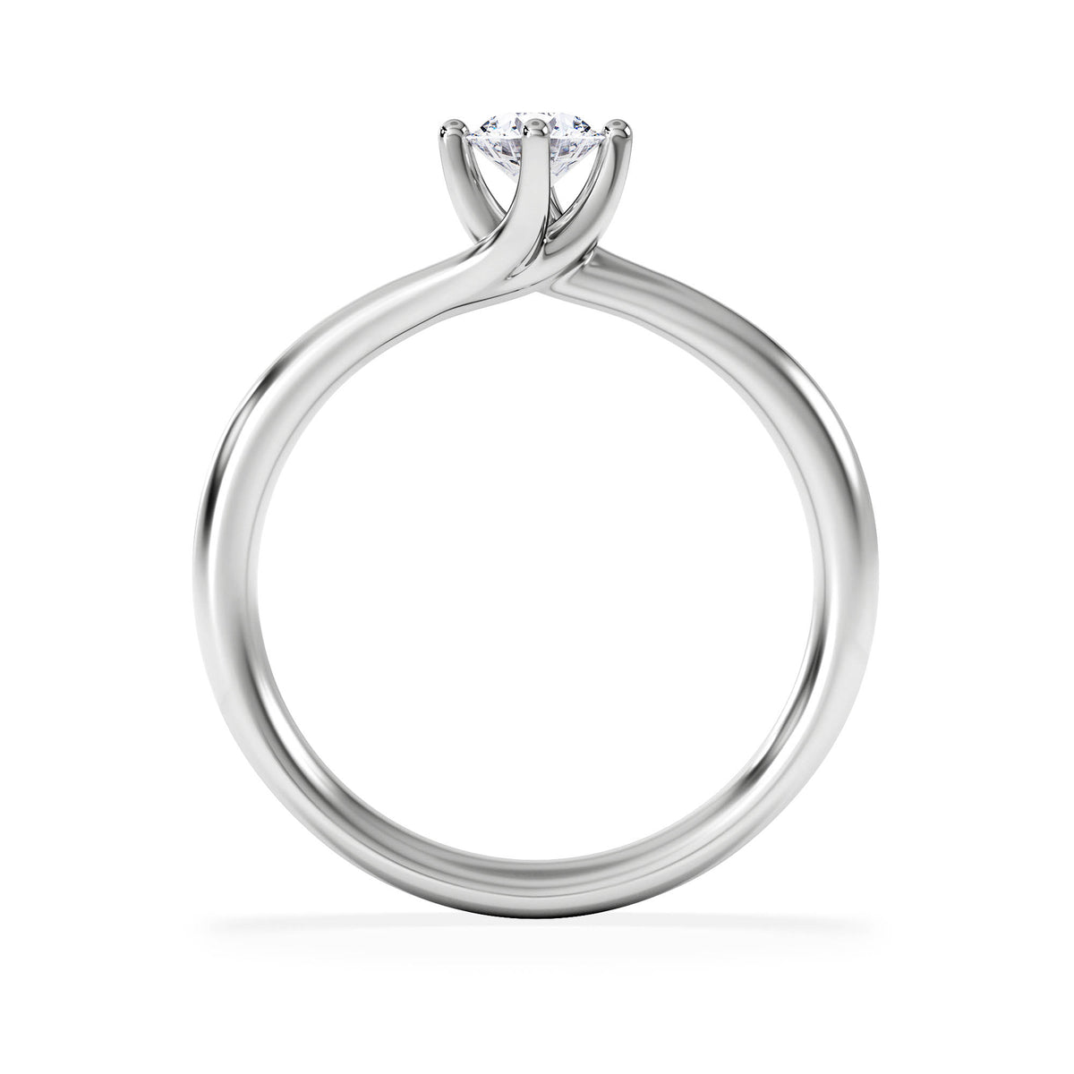 Certified Lily Platinum Diamond Engagement Ring 0.33CT-F-G/VS