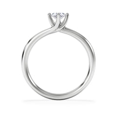 Engagement Ring Certified Lily 18K White Gold Diamond 0.33CT