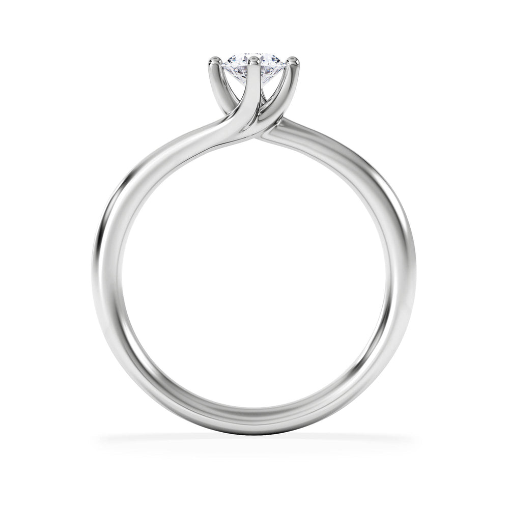 Certified Lily Platinum Diamond Engagement Ring 0.33CT-G-H/SI