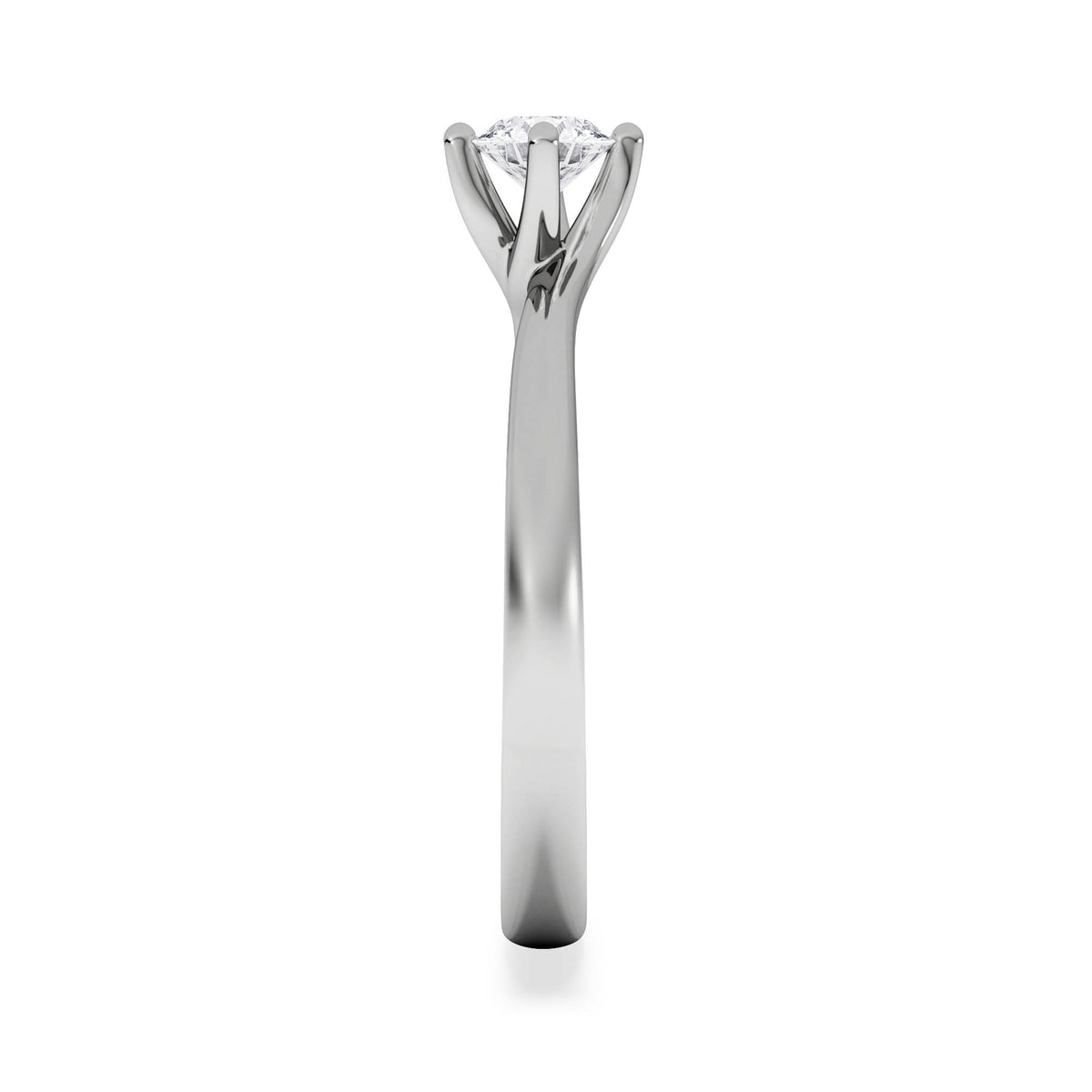 Certified Lily Platinum Diamond Engagement Ring 0.33CT-G-H/SI