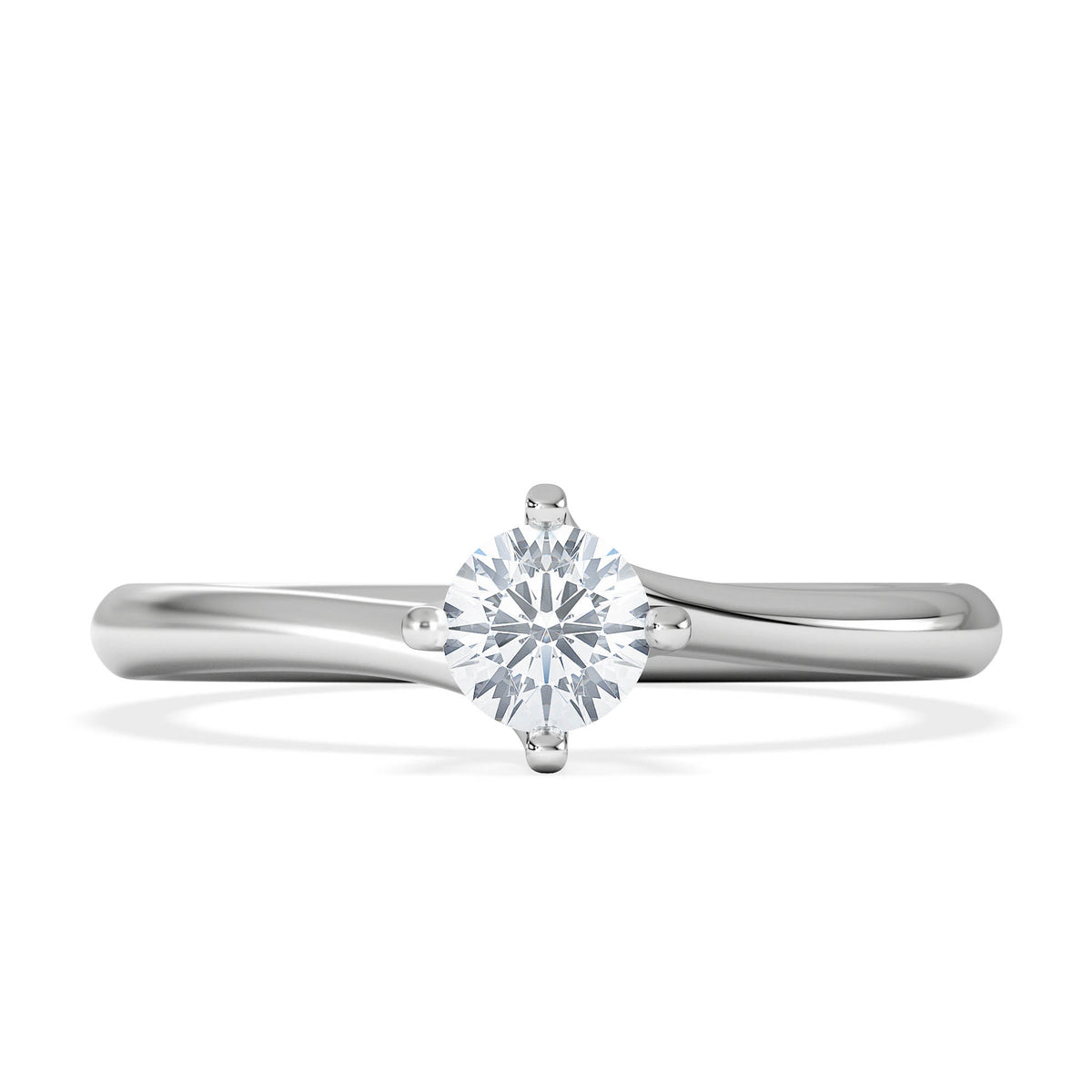 Certified Lily Platinum Diamond Engagement Ring 0.33CT-G-H/SI