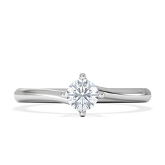 Certified Lily Platinum Diamond Engagement Ring 0.33CT-F-G/VS