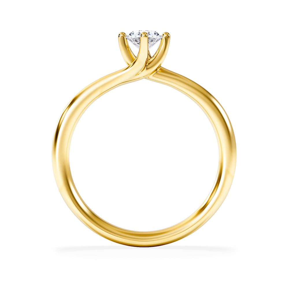 Lily Certified Lab Diamond Engagement Ring 0.33CT F/VS1 18K Gold
