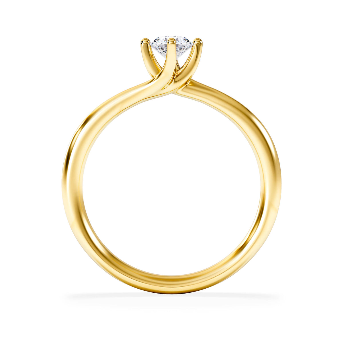 Lily Certified Lab Diamond Engagement Ring 0.33CT F/VS1 18K Gold