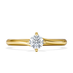 Lily Certified Lab Diamond Engagement Ring 0.33CT F/VS1 18K Gold