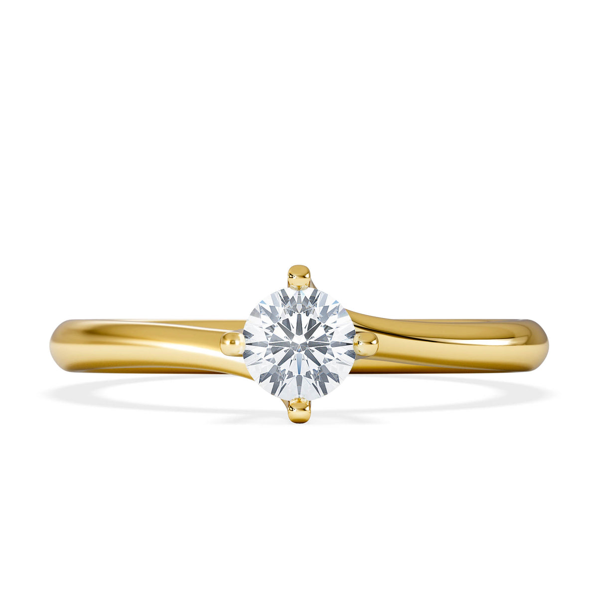 Lily Certified Lab Diamond Engagement Ring 0.33CT F/VS1 18K Gold