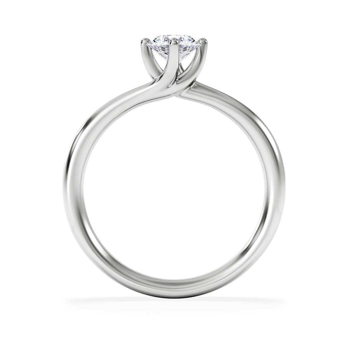 Engagement Ring Certified 0.50CT Lily 18K White Gold G/SI2