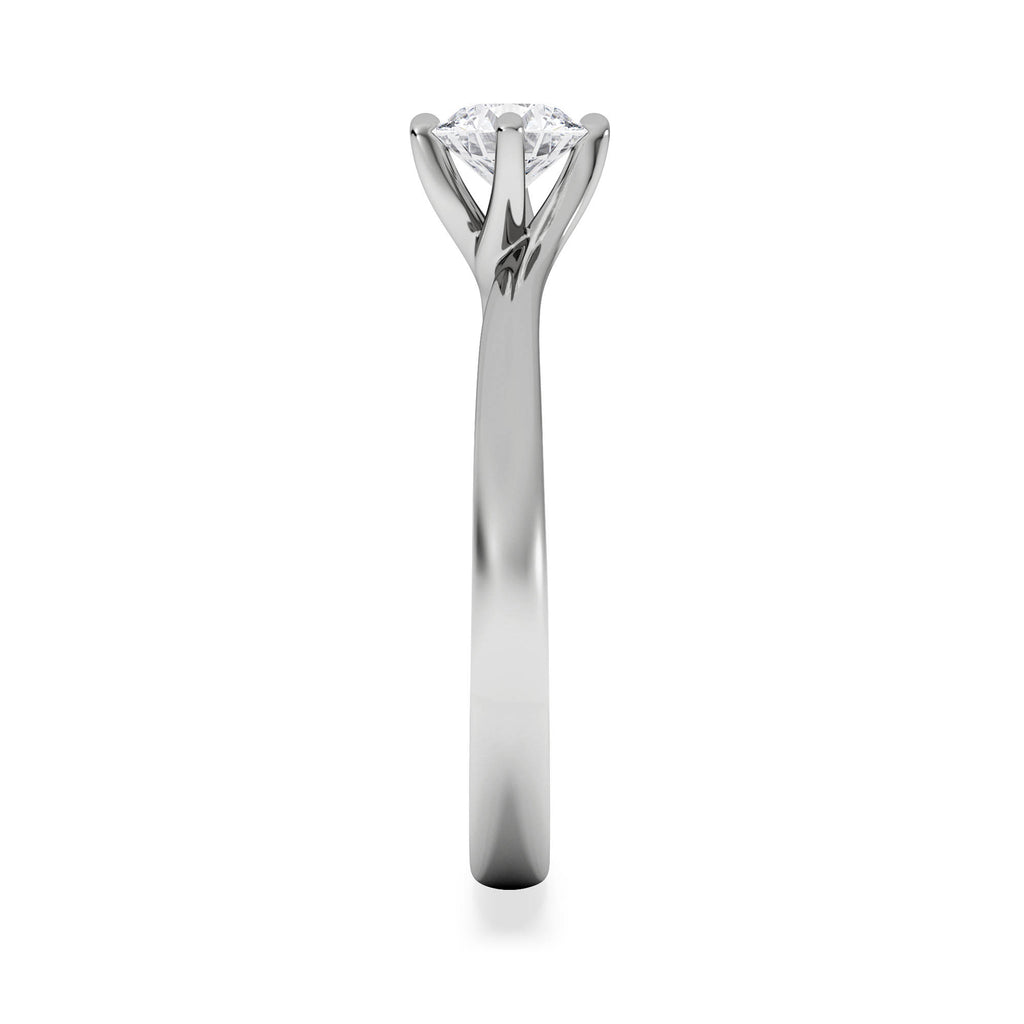 Certified 0.50CT Lily Platinum Engagement Ring G/SI2