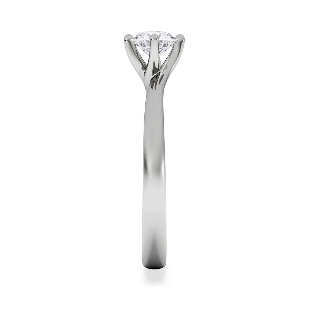 Engagement Ring Certified 0.50CT Lily 18K White Gold G/SI2