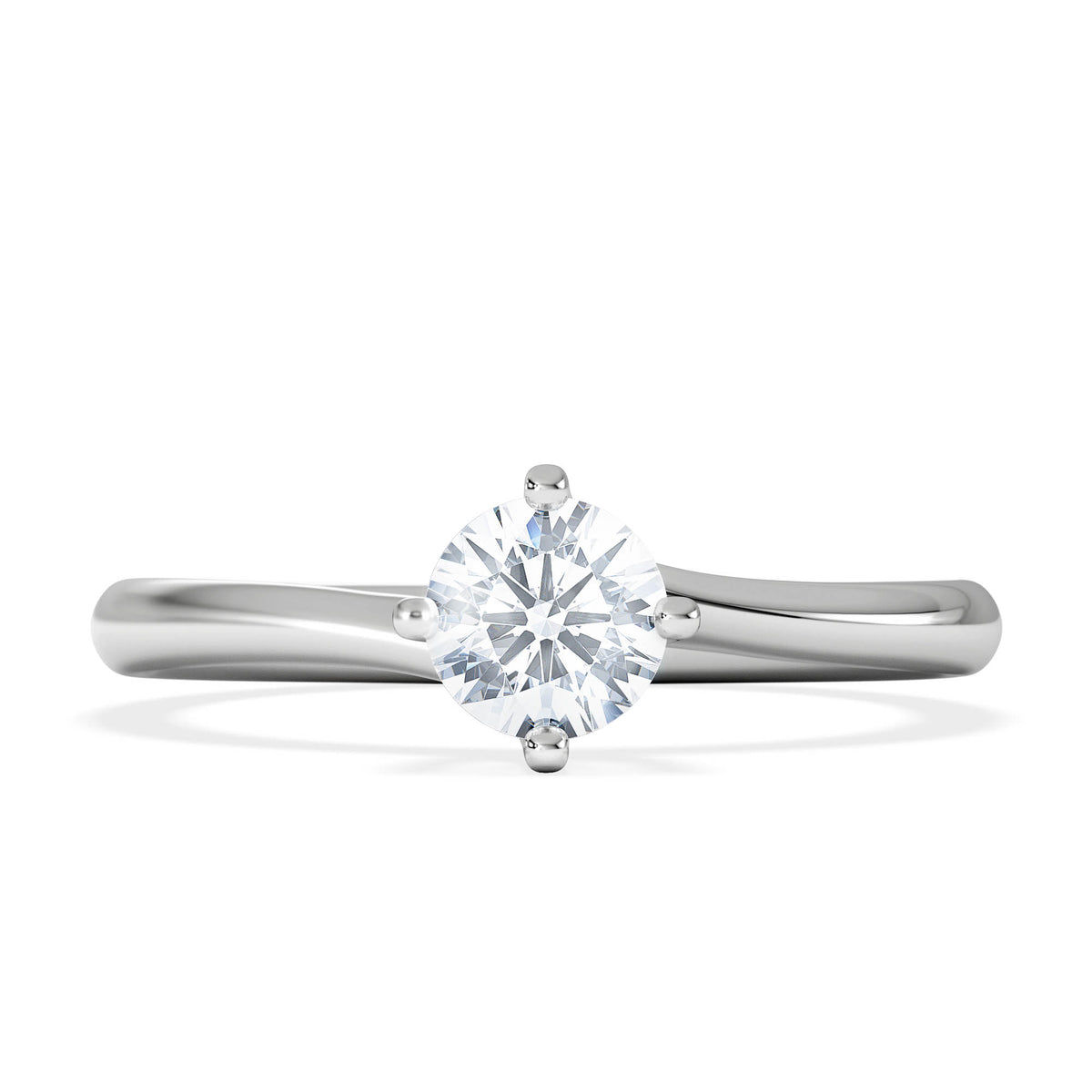 Engagement Ring Certified 0.50CT Lily 18K White Gold G/SI2