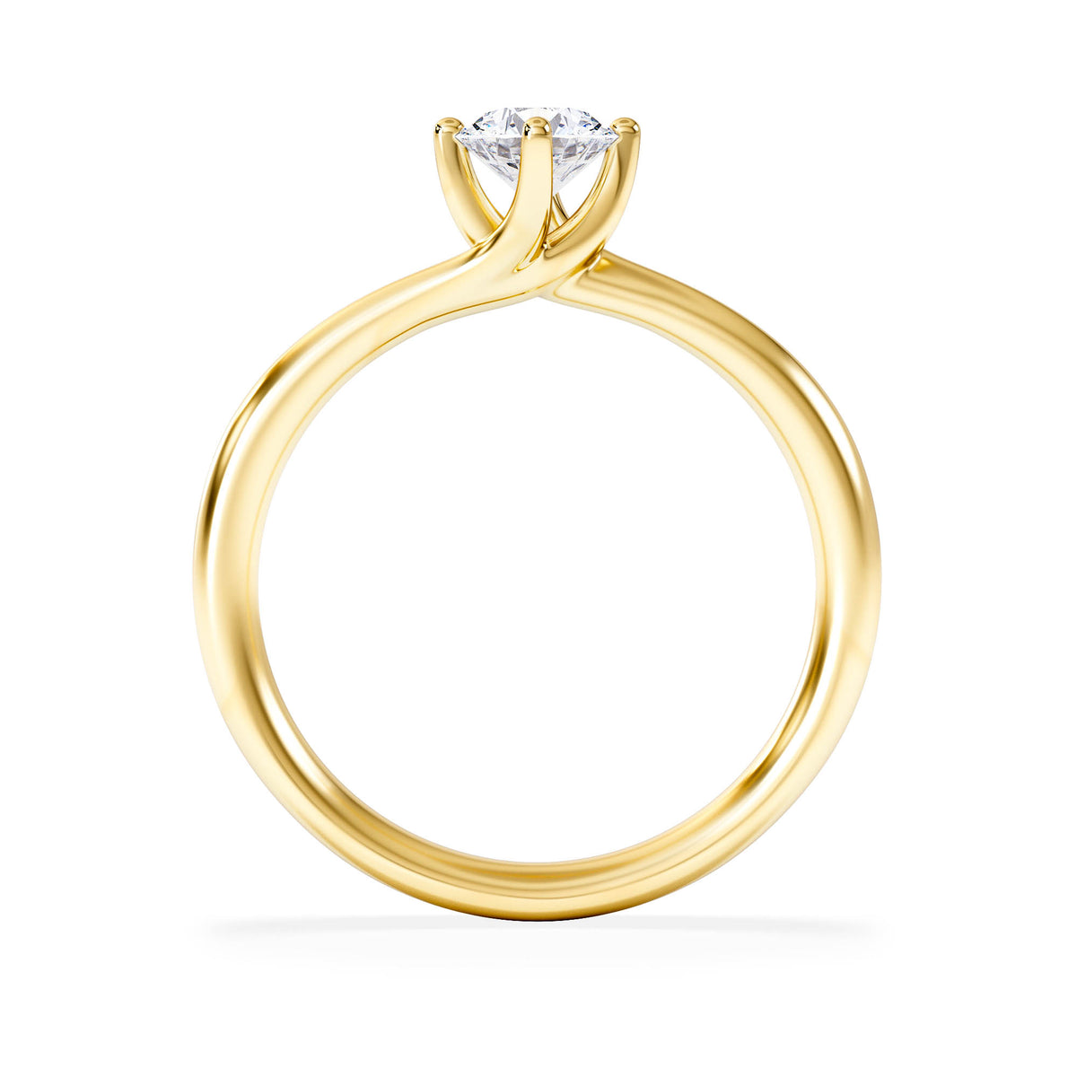 Certified Lily 18K Gold Diamond Engagement Ring 0.50CT