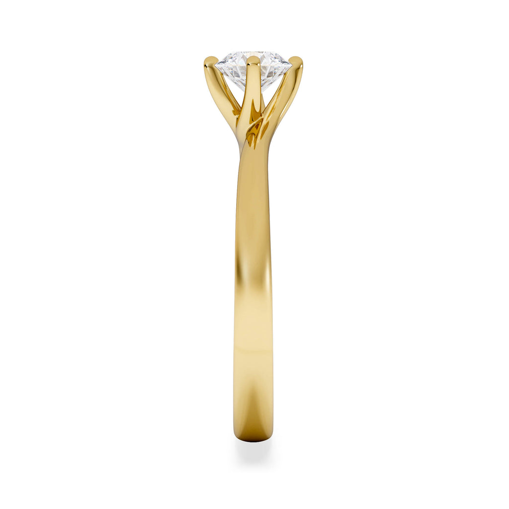 Half Carat Diamond Engagement Ring Lily Lab F/VS1 18K Gold