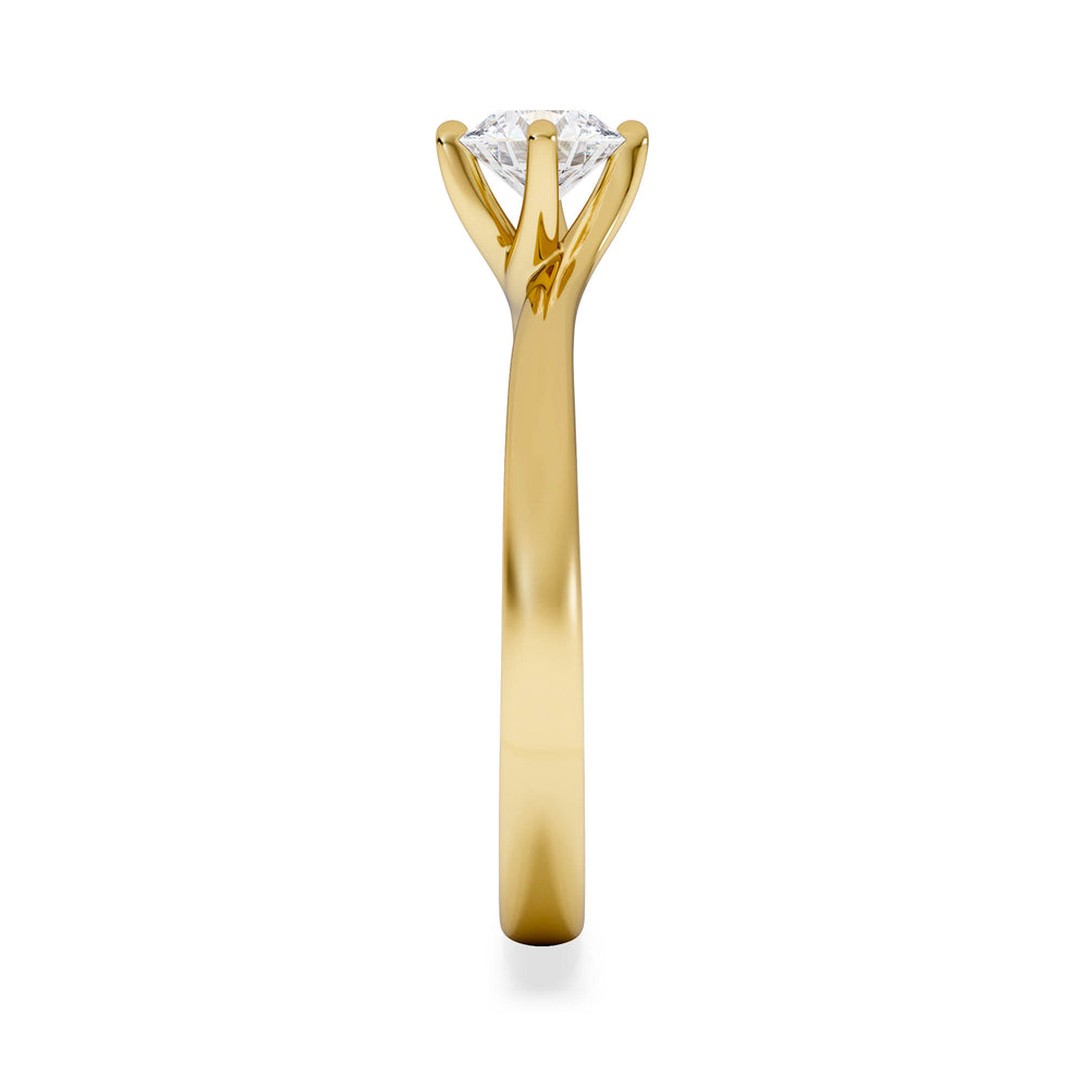 Certified Lily 18K Gold Diamond Engagement Ring 0.50CT