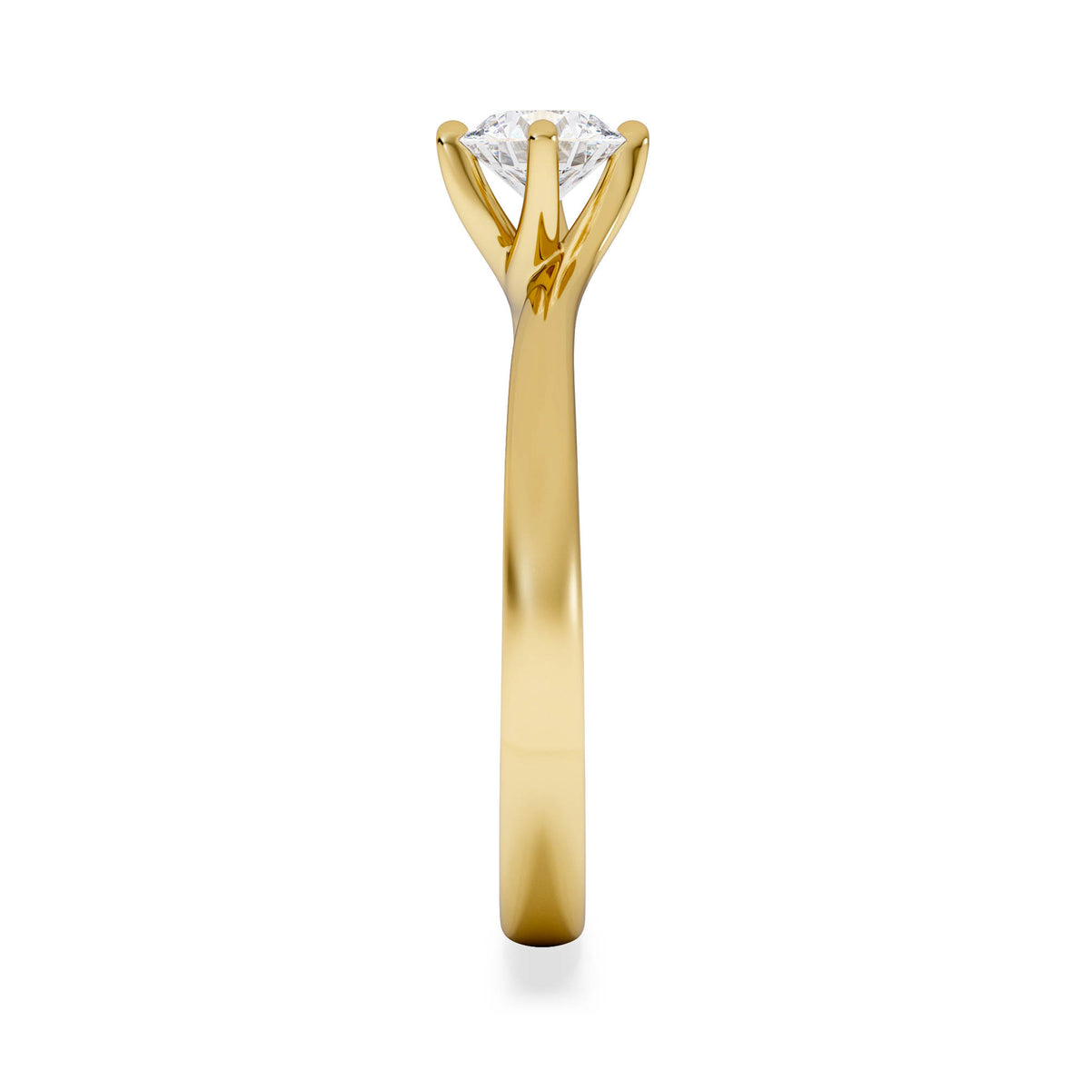 Certified Lily 18K Gold Diamond Engagement Ring 0.50CT