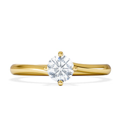Half Carat Diamond Engagement Ring Lily Lab F/VS1 18K Gold