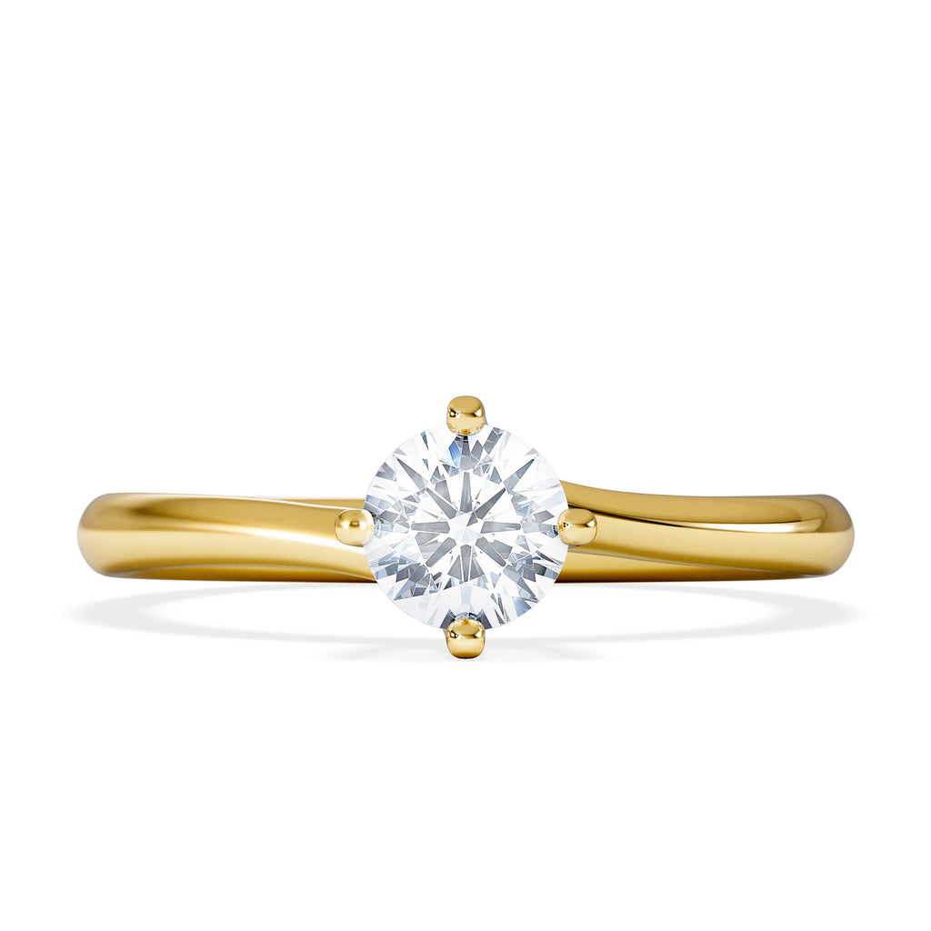 Certified 0.50CT Lily 18K Gold Engagement Ring G/SI2