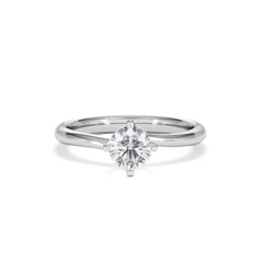 Certified 0.70CT Lily Platinum Engagement Ring G/VS