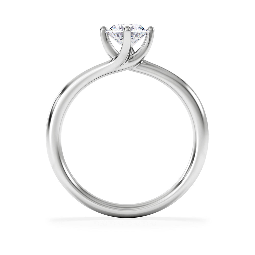 Certified 0.70CT Lily Platinum Engagement Ring G/VS
