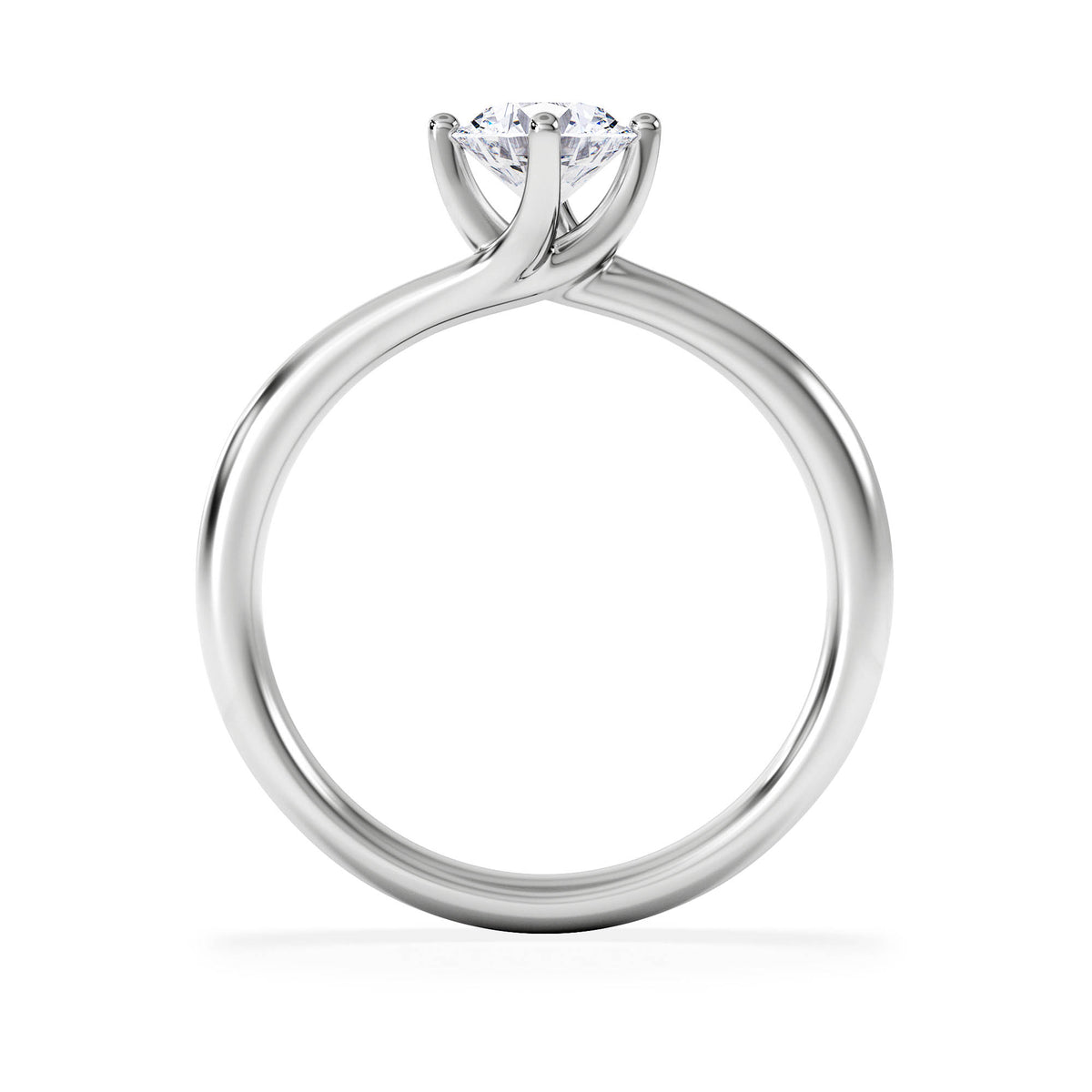 Certified 0.70CT Lily Platinum Engagement Ring G/VS