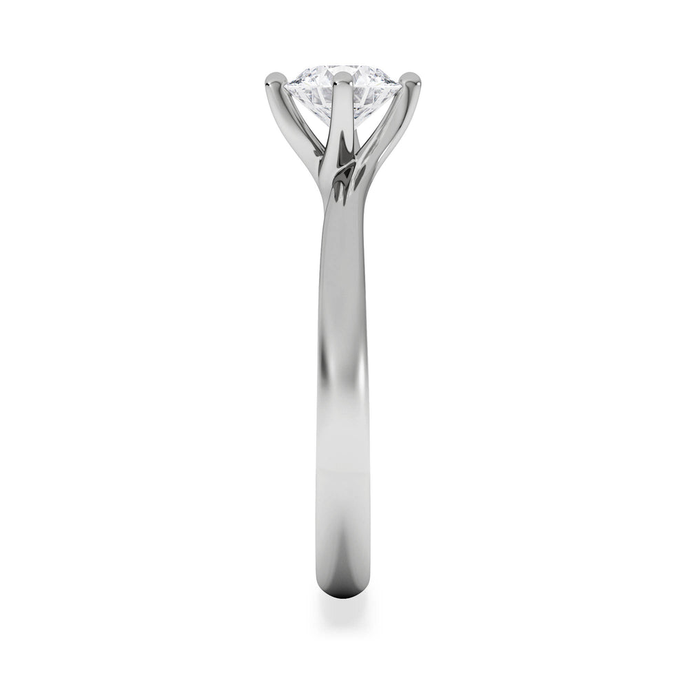 Certified 0.70CT Lily Platinum Engagement Ring G/VS