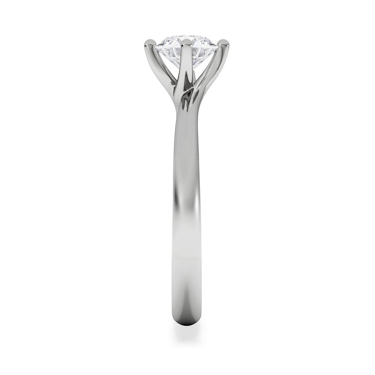 Certified 0.70CT Lily Platinum Engagement Ring G/VS