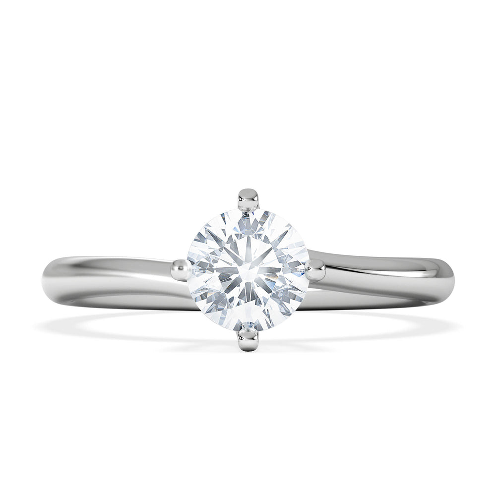 Certified 0.70CT Lily Platinum Engagement Ring G/VS
