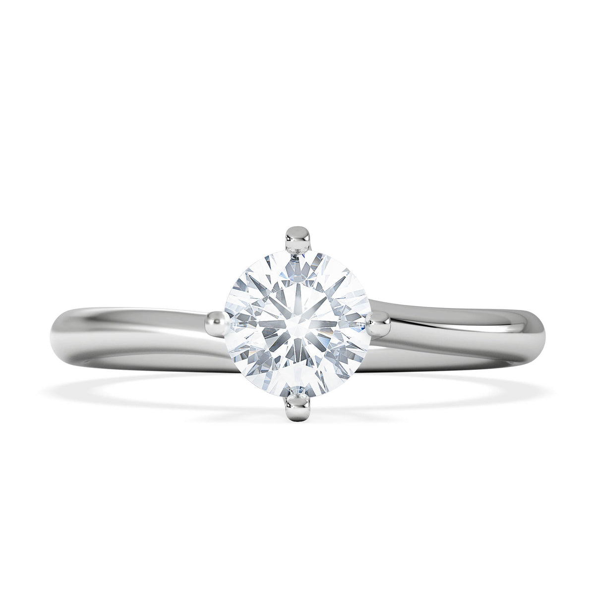 Certified 0.70CT Lily Platinum Engagement Ring G/VS