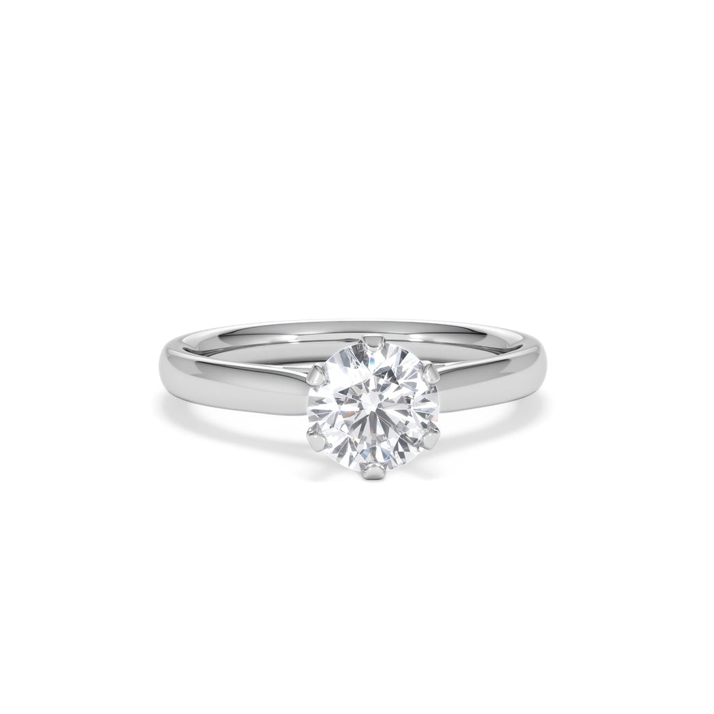 Certified 1.00CT Chloe High Platinum Engagement Ring G/VS