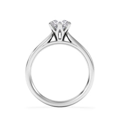 1 Carat Diamond Engagement Ring High Set Chloe Lab F/VS1 Platinum