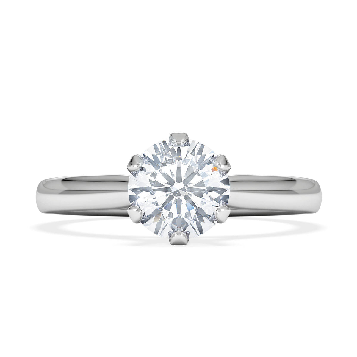 1 Carat Diamond Engagement Ring High Set Chloe Lab F/VS1 Platinum