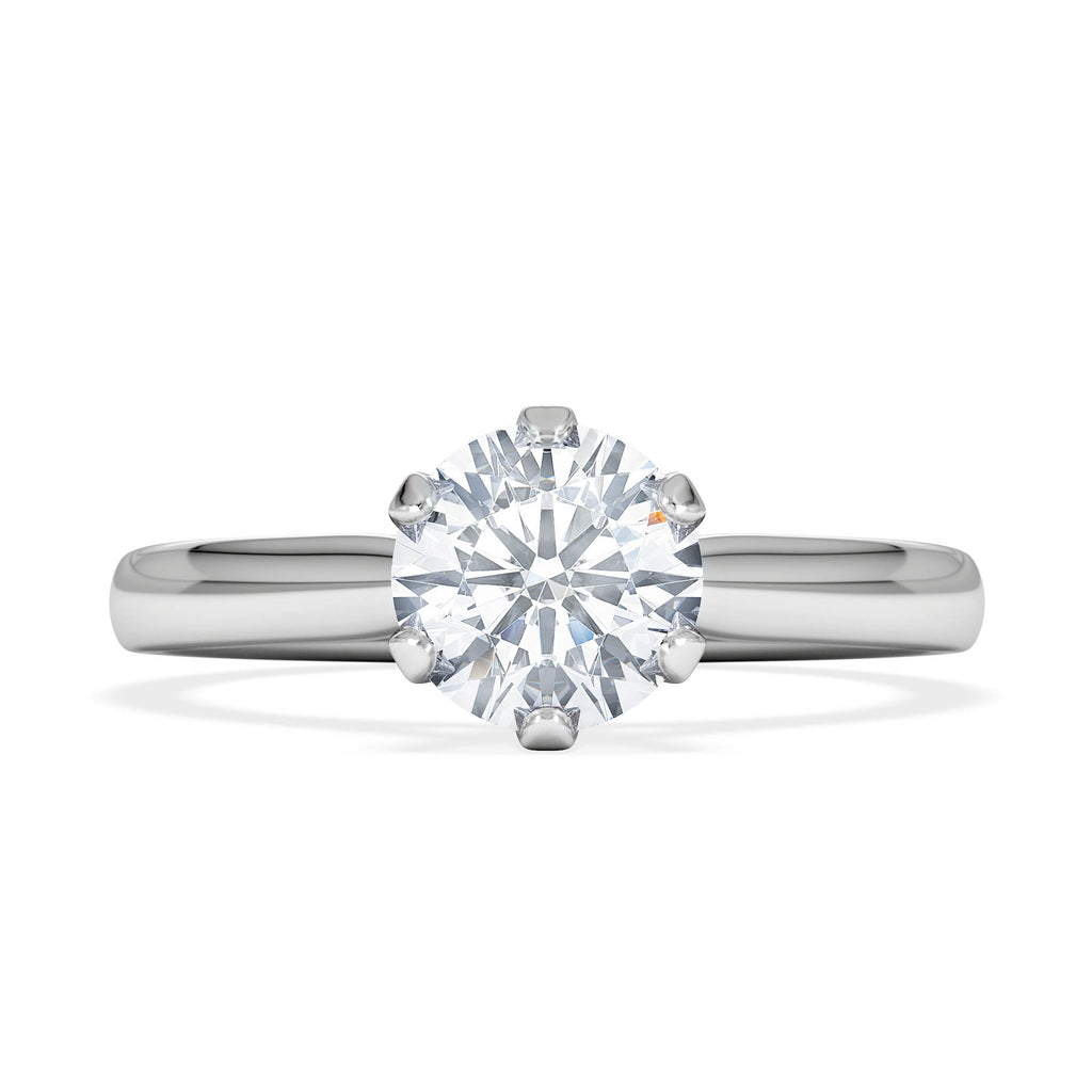 Certified 1.00CT Chloe High Platinum Engagement Ring G/VS