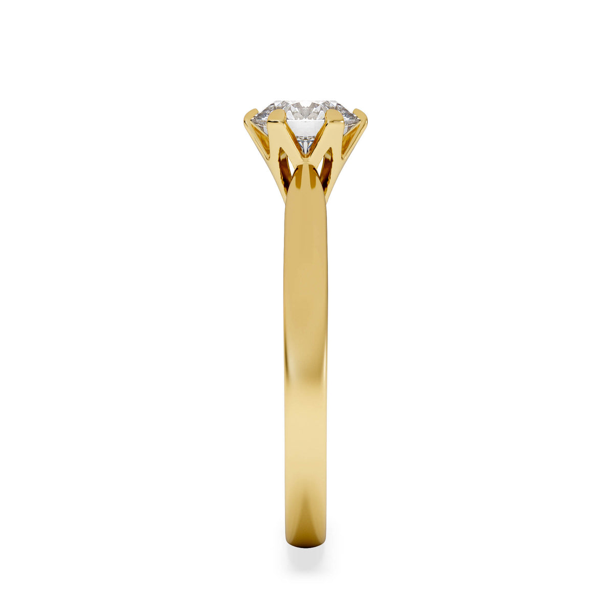 1 Carat Diamond Engagement Ring High Set Chloe Lab FVS1 18K Gold