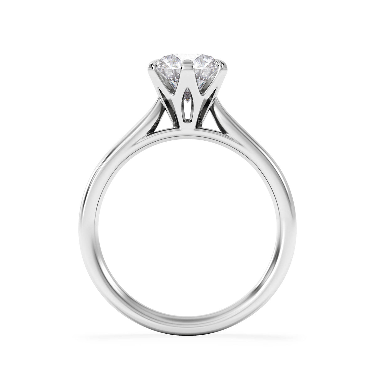 1.50Ct Diamond Engagement Ring High Set Chloe Lab F/VS1 18K White Gold