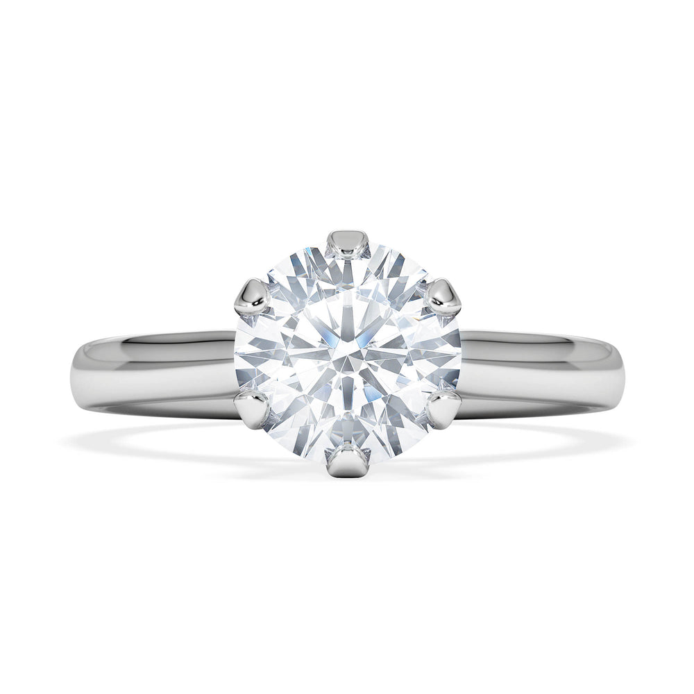 1.50 Carat Diamond Engagement Ring High Set Chloe Lab F/VS1 Platinum