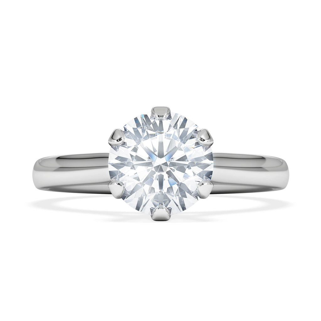 1.50 Carat Diamond Engagement Ring High Set Chloe Lab F/VS1 Platinum