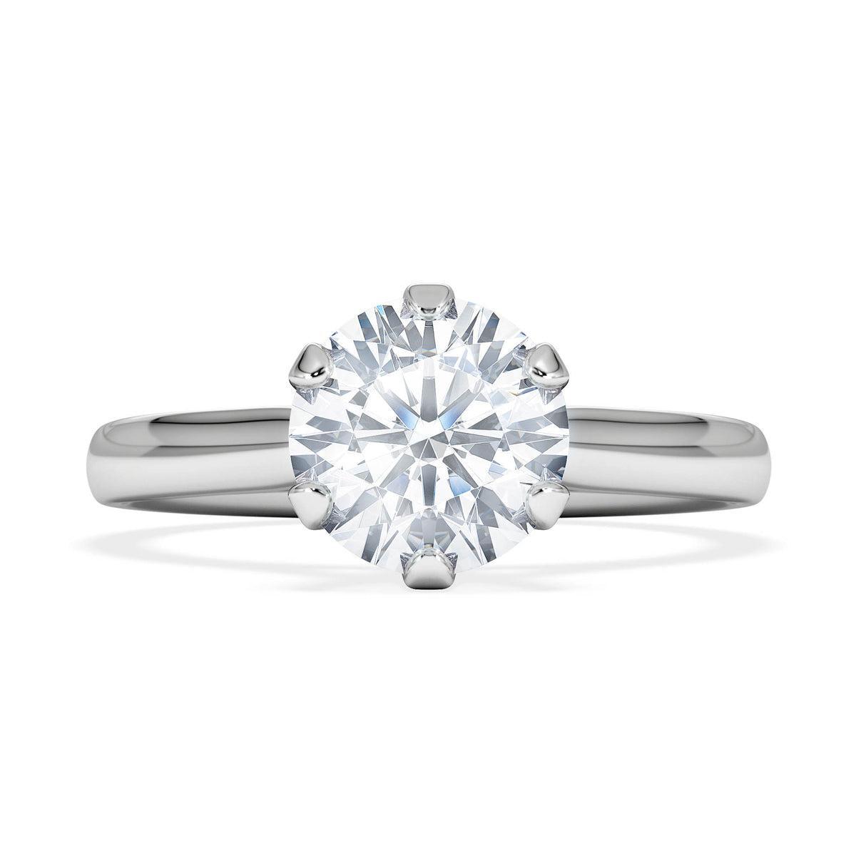 1.50 Carat Diamond Engagement Ring High Set Chloe Lab F/VS1 Platinum