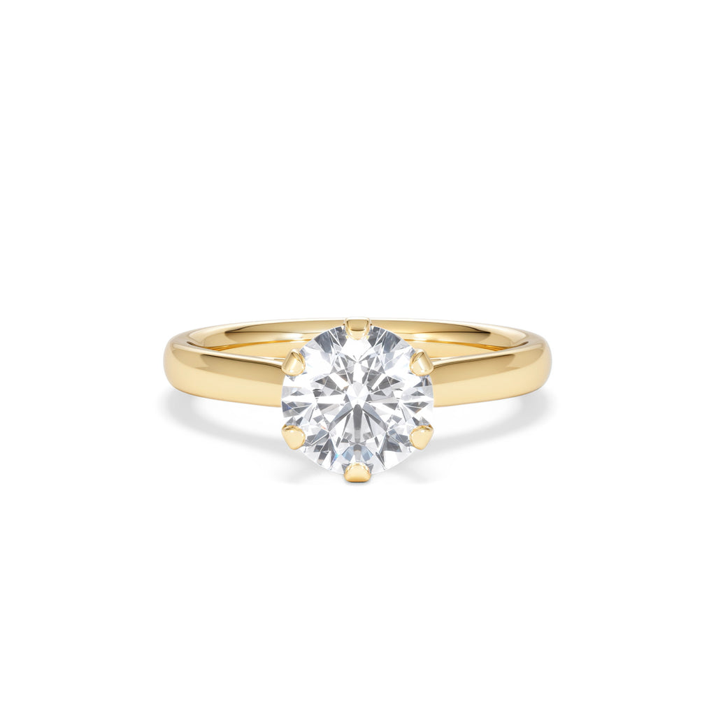 1.50 Carat Diamond Engagement Ring High Set Chloe Lab F/VS1 18K Gold