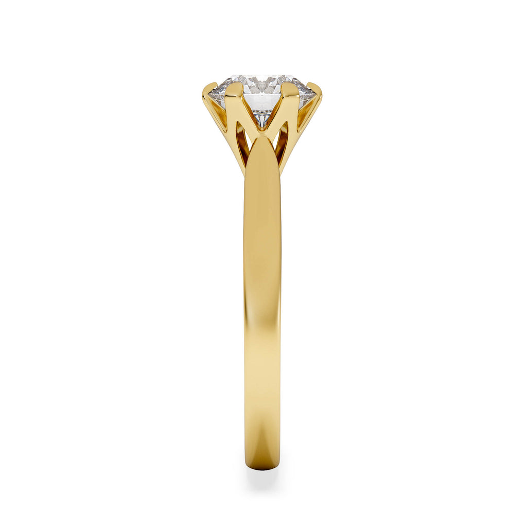 1.50 Carat Diamond Engagement Ring High Set Chloe Lab F/VS1 18K Gold