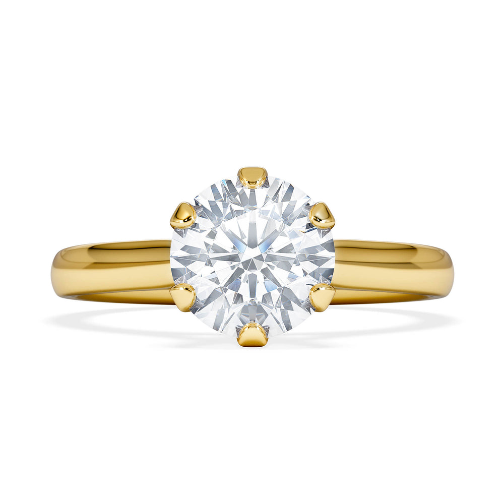 1.50 Carat Diamond Engagement Ring High Set Chloe Lab F/VS1 18K Gold