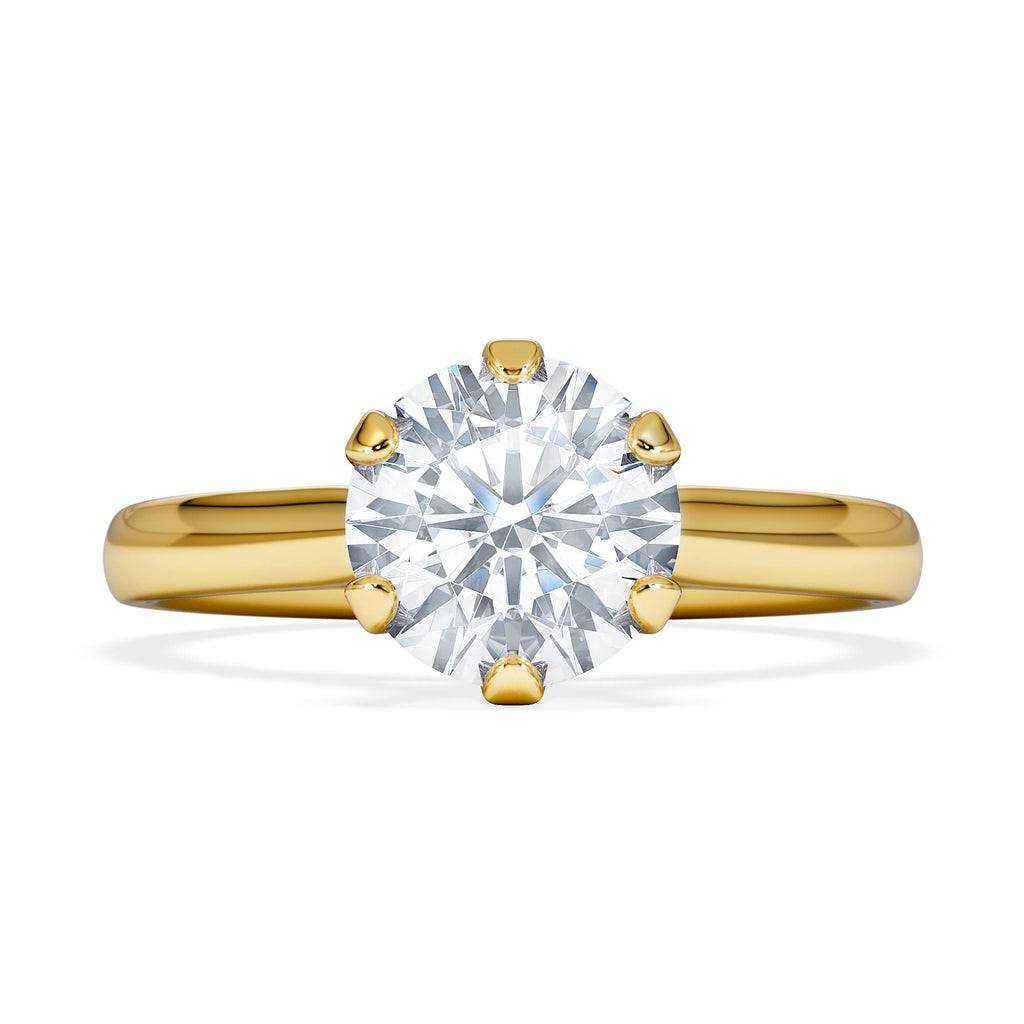 1.50 Carat Diamond Engagement Ring High Set Chloe Lab F/VS1 18K Gold
