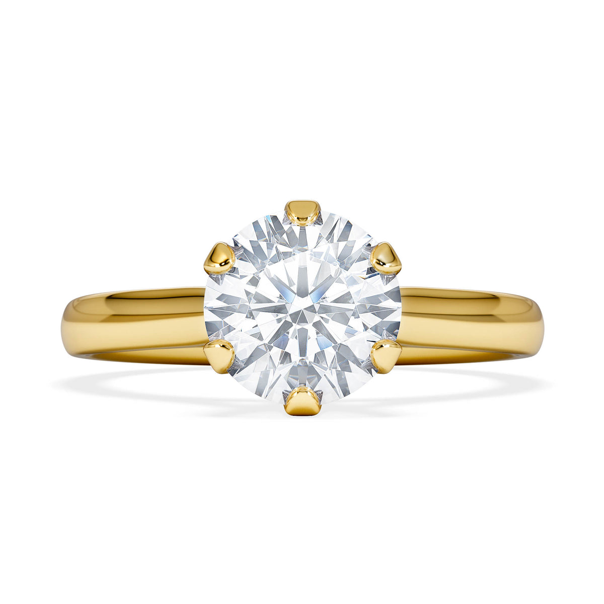 1.50 Carat Diamond Engagement Ring High Set Chloe Lab F/VS1 18K Gold