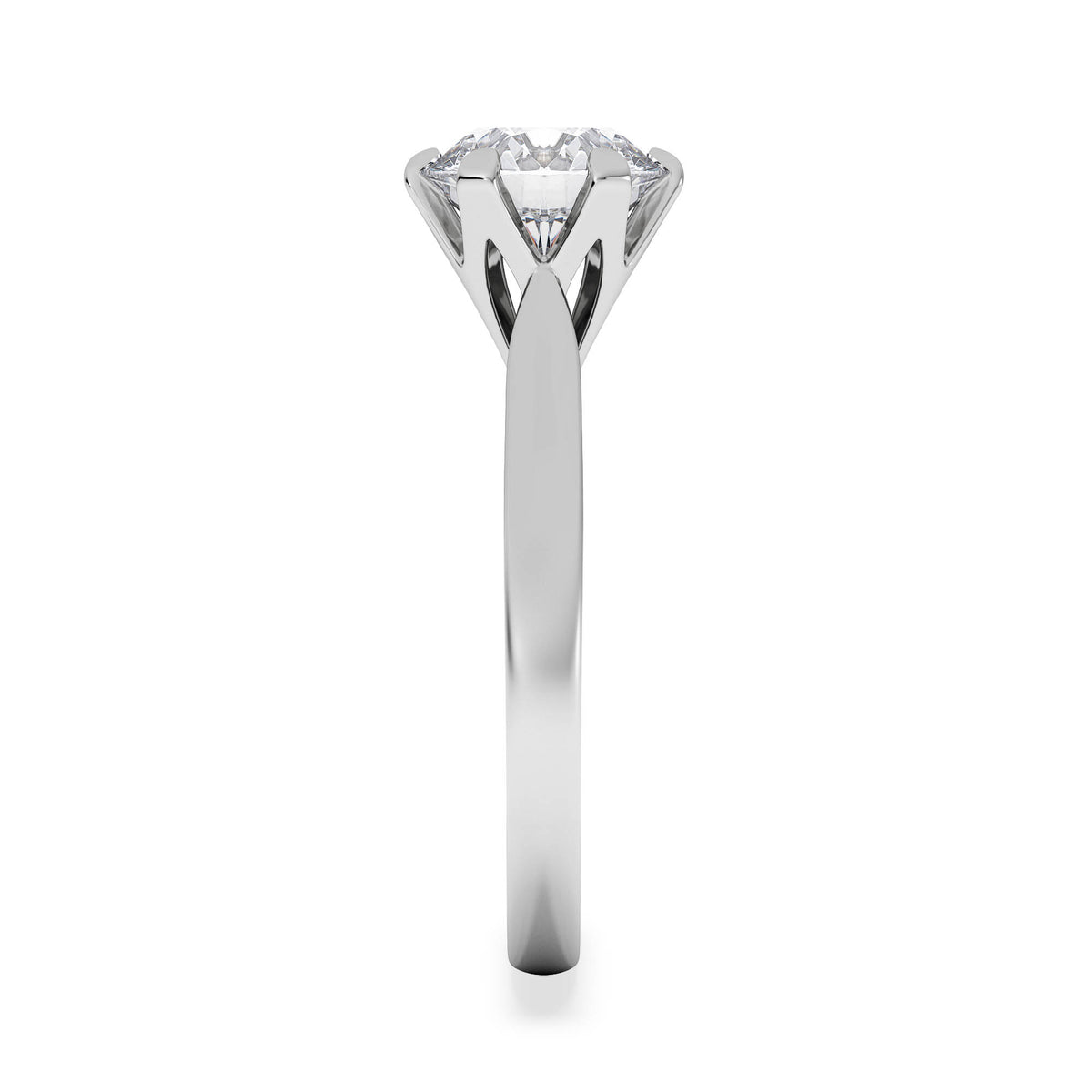 2 Ct Diamond Engagement Ring High Set Chloe Lab F/VS1 18K White Gold