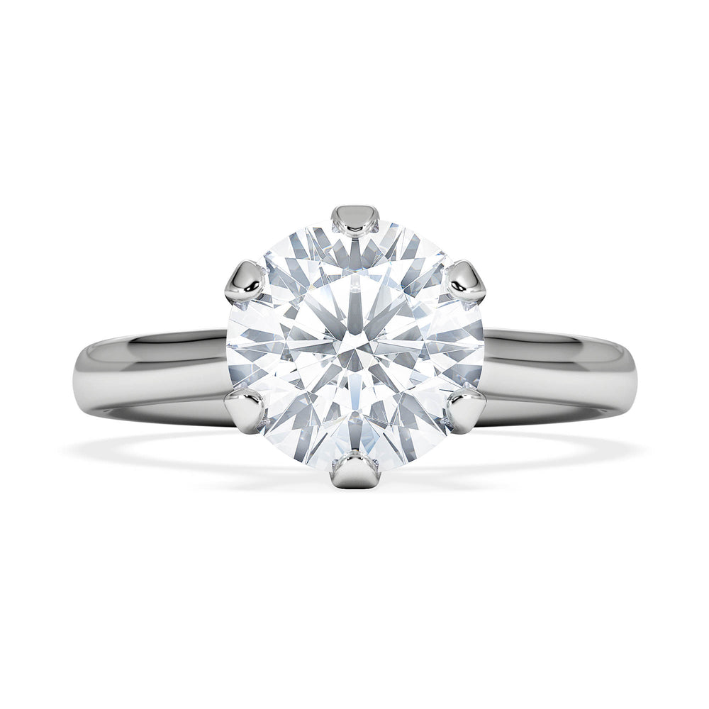 2 Ct Diamond Engagement Ring High Set Chloe Lab F/VS1 18K White Gold